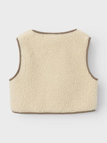 Lil Atelier Teddyweste in Beige