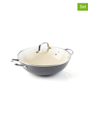 Sauter 2-delige set: wokpan met deksel grijs - Ø 30 cm