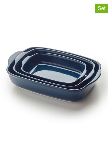 Sauter 3-delige set: ovenschalen donkerblauw
