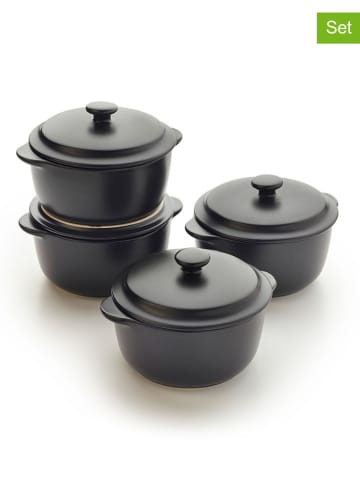 Sauter 4-delige set: serveerkommen zwart - Ø 13 cm