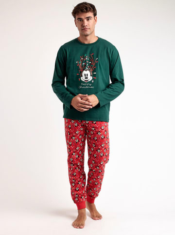 Disney Piżama w kolorze zielono-czerwonym