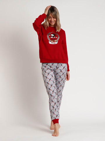Disney Pyjama rood/grijs