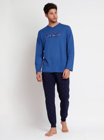 Lois Pyjama in Blau/ Dunkelblau