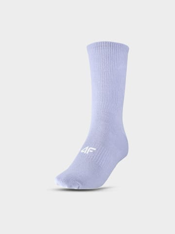 4F Skarpety (3 pary) w kolorze jagodowym, błękitnym i białym