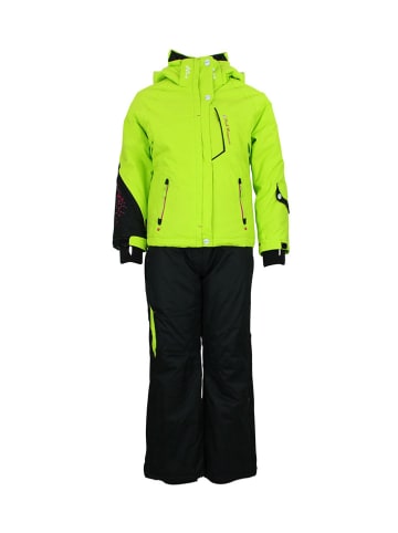 Peak Mountain 2-częściowy zestaw narciarski w kolorze jaskrawozielono-czarnym