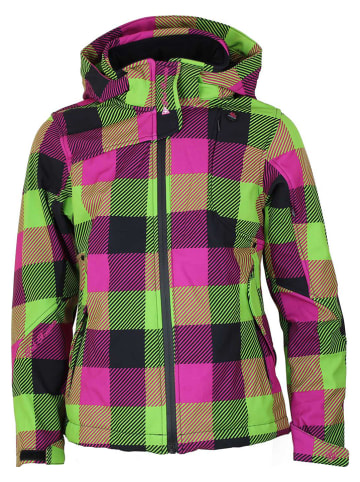 Peak Mountain Softshelljacke in Grün/ Pink