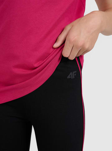 4F Legginsy w kolorze czarno-różowym