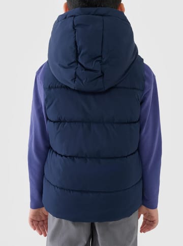 4F Doorgestikte bodywarmer donkerblauw