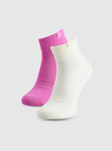 4F 2er-Set: Socken in Weiß/ Pink