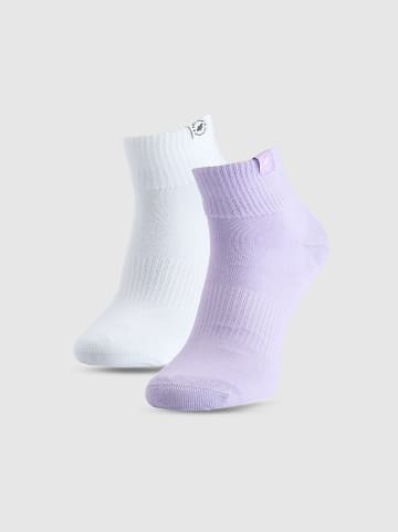 4F 2er-Set: Socken in Lila/ Weiß