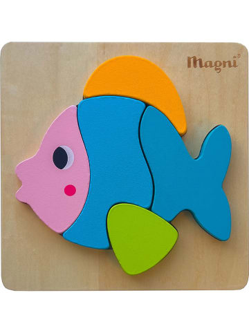 Magni 5-częściowe puzzle "Fisch" w kolorze błękitnym - 18 m+