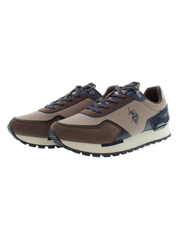 U.S. Polo Assn. Sneakers bruin/donkerblauw