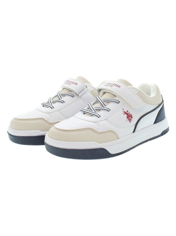 U.S. Polo Assn. Sneakers in Weiß/ Beige/ Dunkelblau