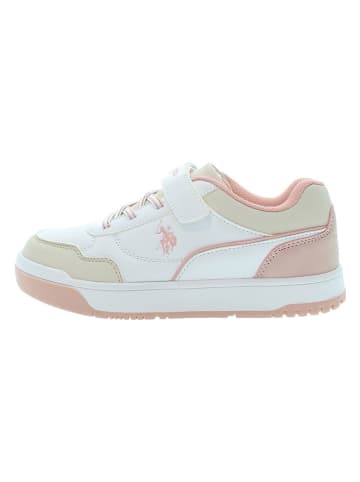 U.S. Polo Assn. Sneakers wit/lichtroze