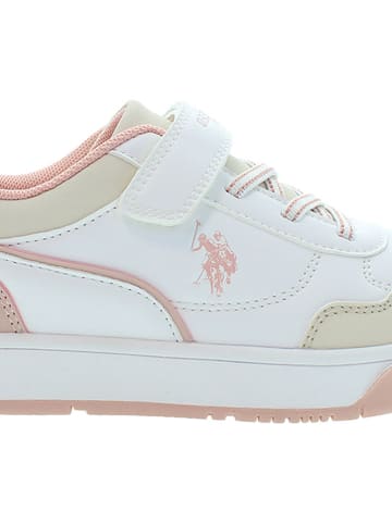 U.S. Polo Assn. Sneakersy w kolorze biało-jasnoróżowym