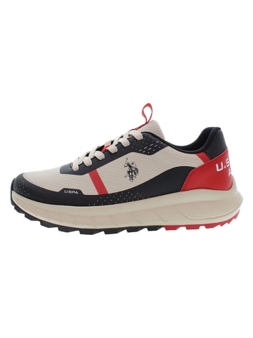 U.S. Polo Assn. Sneakersy w kolorze kremowo-czerwono-czarnym