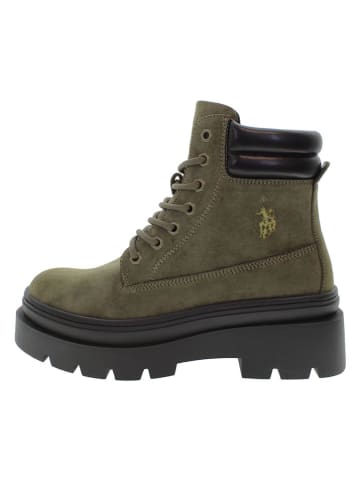 U.S. Polo Assn. Botki w kolorze khaki