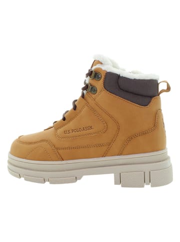 U.S. Polo Assn. Botki w kolorze jasnobrązowym