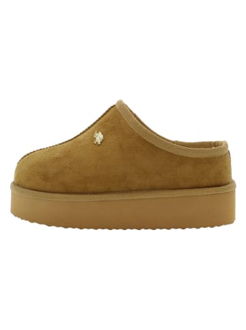 U.S. Polo Assn. Pantoffels lichtbruin