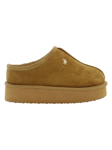 U.S. Polo Assn. Kapcie w kolorze jasnobrązowym