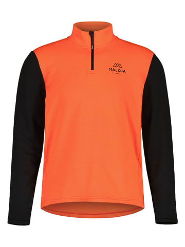 Maloja Funktionsshirt "CesarM." in Schwarz/ Orange