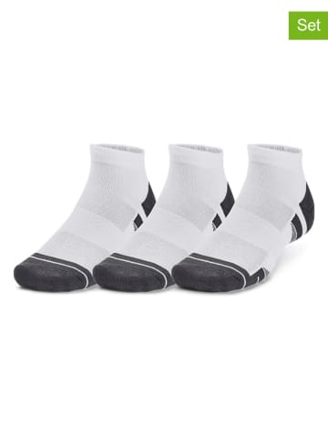 Under Armour Skarpety sportowe (3 pary) "Performance Tech" w kolorze biało-antracytowym