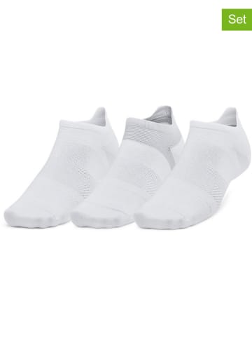 Under Armour Skarpety sportowe (3 pary) "Run Lite" w kolorze białym