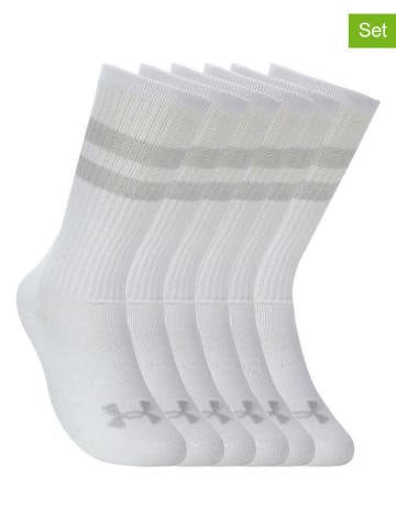 Under Armour 6-delige set: sportsokken "Essential" wit/lichtgrijs