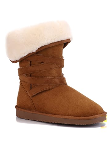 ISLAND BOOT Botki zimowe "Canfield" w kolorze jasnobrązowym