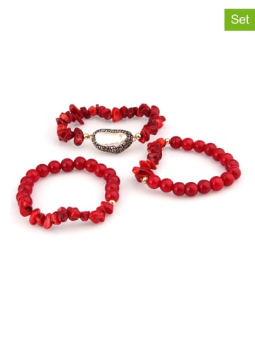 L'Atelier de Gaia 3er-Set: Armbänder mit Edelsteinen
