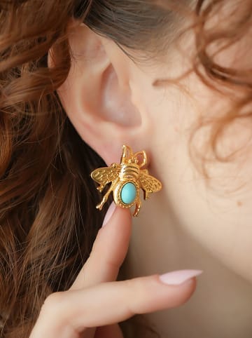 L'Atelier de Gaia Vergold. Ohrstecker mit Edelsteinen 
