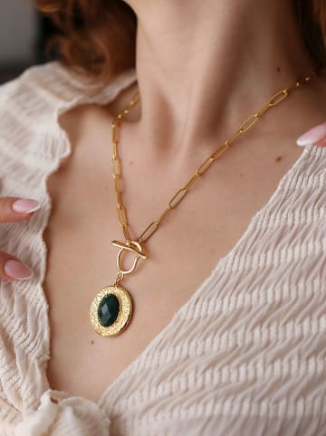 L'Atelier de Gaia Vergulde ketting met hanger - (L)47 cm