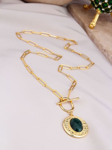 L'Atelier de Gaia Pozłacany naszyjnik z zawieszką - dł. 47 cm