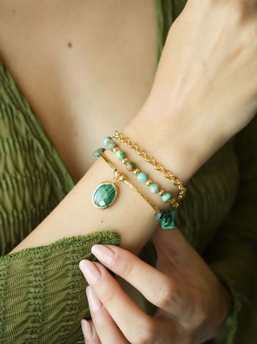 L'Atelier de Gaia Pozłacana bransoletka z elementami ozdobnymi