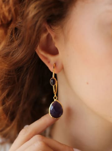 L'Atelier de Gaia Vergold. Halbcreolen mit Edelsteinen