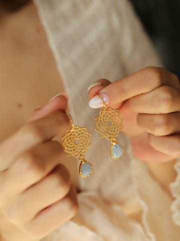 L'Atelier de Gaia Vergold. Ohrhänger mit Edelsteinen 
