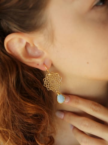 L'Atelier de Gaia Pozłacane kolczyki z opalami