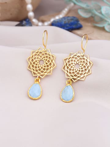 L'Atelier de Gaia Pozłacane kolczyki z opalami