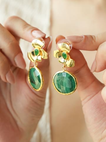 L'Atelier de Gaia Vergold. Ohrstecker mit Edelsteinen