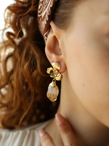 L'Atelier de Gaia Vergold. Ohrstecker mit Edelsteinen