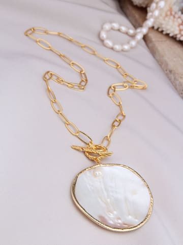 L'Atelier de Gaia Vergulde ketting met hanger - (L)47 cm