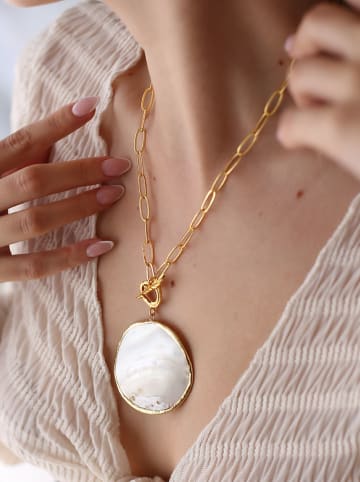 L'Atelier de Gaia Vergold. Halskette mit Anhänger - (L)47 cm