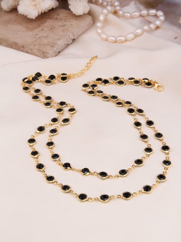 L'Atelier de Gaia Pozłacany naszyjnik z kryształami - dł. 45 cm