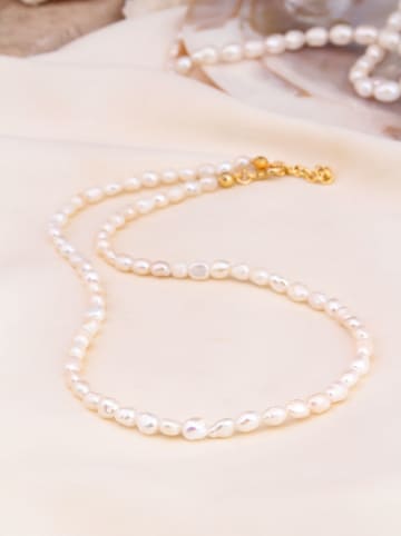 L'Atelier de Gaia Vergulde ketting met parels - (L)42 cm