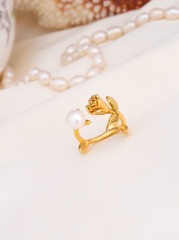 L'Atelier de Gaia Vergulde ring met parel