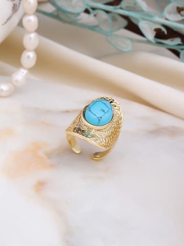 L'Atelier de Gaia Vergulde ring met edelsteen