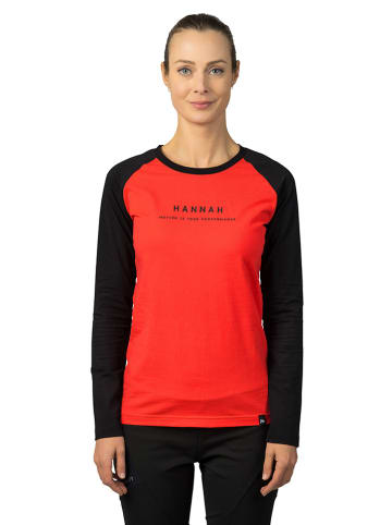 Hannah Longsleeve in Schwarz/ Rot