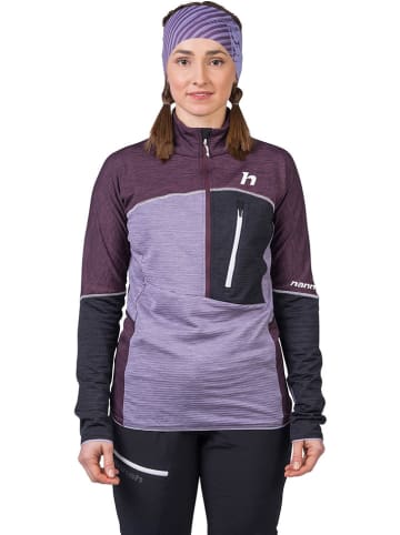 Hannah Funktionslongsleeve "Meda" in Lila/ Anthrazit