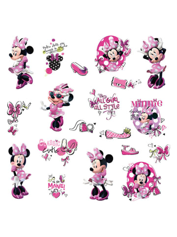 Room Mates Wandstickers "Minnie Fashionista" lichtroze