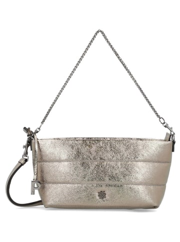 PICARD Leder-Schultertasche "2 Night" in Silber - (B)31 x (H)15 x (T)11 cm